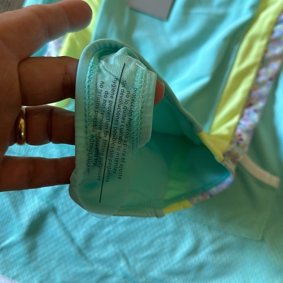 Eddie Bauer Kids One-Piece Turquoise /White/ Yellow Swimsuit Plus Cover Up Nwt - Picture 4 of 8